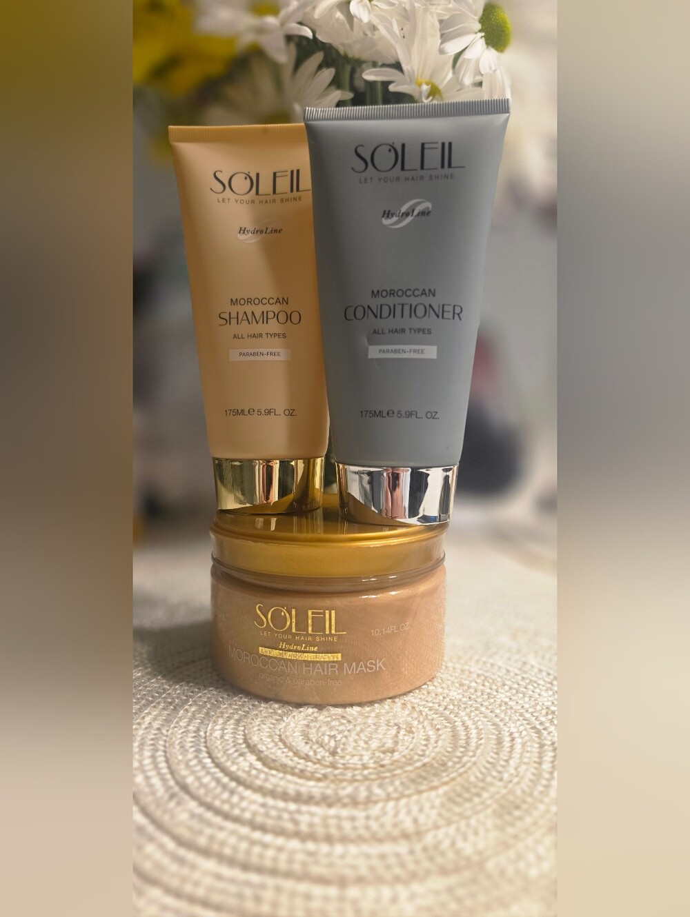 Moroccan SOLEIL Shampoo & Conditioner And Hair Mask (BUNDLE)